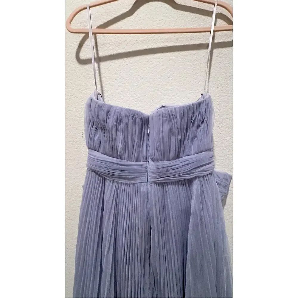 Hutch Cataline Sweetheart Pleated Tulle Bow Midi Dress NWT Size 4 Lavender - Picture 6 of 7